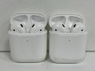 2 X APPLE AIRPODS WIRELESS EARBUDS: MODEL NO A1602 (UNITS ONLY) [JPTM122442]