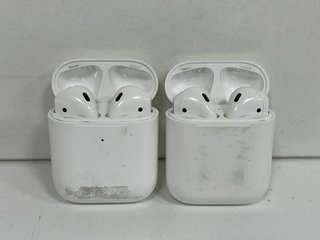 2 X APPLE AIRPODS WIRELESS EARBUDS: MODEL NO A1602 (UNITS ONLY) [JPTM122449]