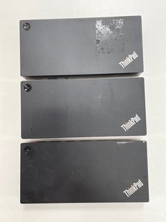 3 X LENOVO THINKPAD USB-C DOCK GEN2 DOCKING STATIONS: MODEL NO LDC-G2 [JPTM122560]