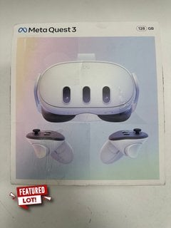 META QUEST 3 128 GB VR HEADSET IN WHITE (WITH BOX & CONTROLLERS) [JPTM121541]