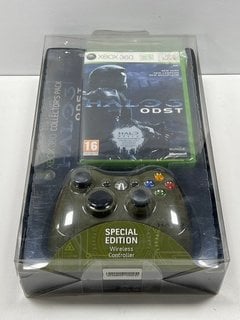 MICROSOFT XBOX 360 HALO 3 ODST + SPECIAL EDITION CONTROLLER GAMES CONSOLE ACCESSORIES IN GREEN [JPTM122501]