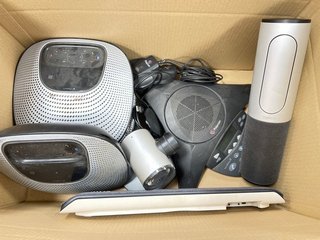 QTY OF VARIOUS LOGITECH & POLYCOM CONFERENCING EQUIPMENT (TO INCLUDE CAMERA, SPEAKERPHONES & MICS) [JPTM122775]