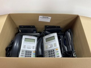 NORTEL/AVAYA MIXED QTY X9 BUSINESS COMMUNICATION PHONES TELEPHONES IN BLK/SILVER [JPTM121560]