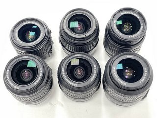 QTY OF 6 VARIOUS MODEL NIKON 18-55MM DSLR LENSES [JPTM122749]