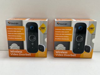 2 X TOUCAN WIRELESS VIDEO DOORBELLS: MODEL NO TVD200WUC (WITH ACCESSORIES AS PHOTOGRAPHED) [JPTM122231]