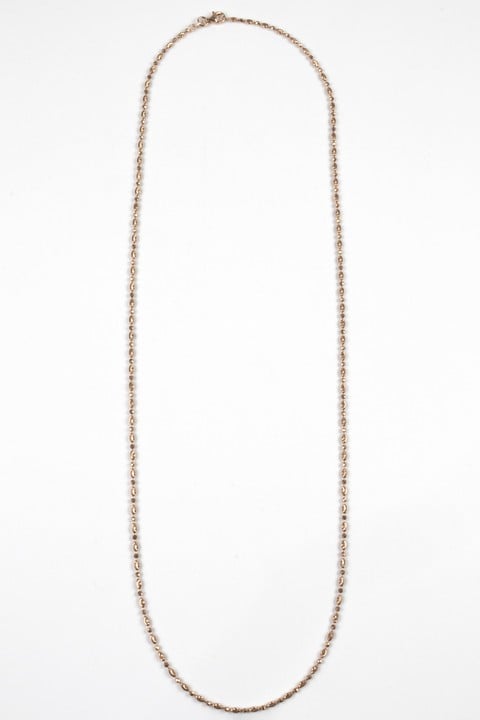 Silver Rose Gold Plated Fancy Link Chain, 70cm, 6.4g