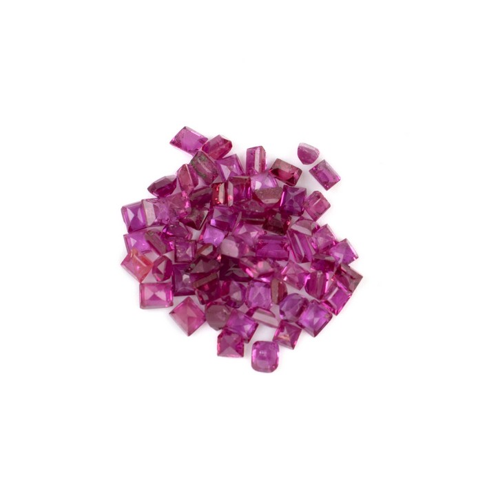 4.08ct Ruby Faceted Square-cut Parcel of Gemstones, 2mm