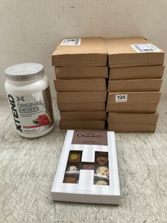 QTY OF ASSORTED CONSUMABLE ITEMS TO INCLUDE XTEND THE ORIGINAL 7G BCAA MUSCLE PROTEIN SYNTHESIS + WATERMELON EXPLOSION 1.27KG BB: 05/24 (SOME ITEMS MAY BE PAST SELL BY): LOCATION - A5