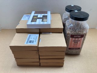 QTY OF ASSORTED CONSUMABLE ITEMS TO INCLUDE 2 X JOSEPH DOBSON FINEST QUALITY ANISEED PIP PACKS 2.72KG BB: 09/24: LOCATION - A8