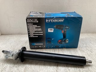 ERBAUER CORDLESS COMBI DRILL TO INCLUDE STAINLESS STEEL VEHICLE CONNECTOR PIECE IN BLACK: LOCATION - A9