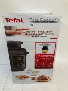 TEFAL TURBO CUISINE AND FRY FAST MULTICOOKER RRP - £209: LOCATION - WHITE BOOTH