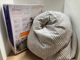 RIBBED BEAN BAG IN LIGHT BROWN TO INCLUDE DREAMBABY ROYALE 3 IN 1 CONVERTER: LOCATION - A11