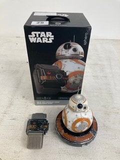 SPHERO STAR WARS SPECIAL EDITION BB-8 APP ENABLED DROID WITH FORCE BAND RRP - £142: LOCATION - WHITE BOOTH