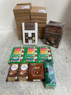 QTY OF ASSORTED CHOCOLATE ITEMS TO INCLUDE AFTER EIGHT DARK CHOCOLATE MINT THINS 300G BB: 06/24 (SOME ITEMS MAY BE PAST SELL BY): LOCATION - B21