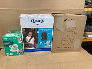 3 X ASSORTED BABY ITEMS TO INCLUDE CYBEX GOLD SOLUTION S2 I FIX CHILDRENS CAR SEAT RRP - £118: LOCATION - B14