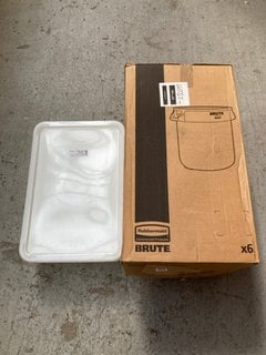 2 X GASTRO CARRY PIZZA DOUGH BOXES TO INCLUDE RUBBERMAID BRUTE LARGE CONTAINER: LOCATION - B10