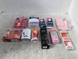 QTY OF ASSORTED HEALTH AND BEAUTY ITEMS TO INCLUDE REAL TECHNIQUES EVERYDAY ESSENTIALS BRUSH AND BLENDER MAKE UP SET: LOCATION - B5