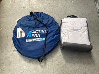 2 X ASSORTED ITEMS TO INCLUDE ACTIVE ERA PITCH AND GO 3.0 EASY SET UP TENT: LOCATION - B1