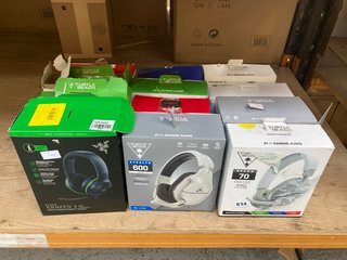 QTY OF ASSORTED HEADSETS TO INCLUDE RAZER KRAKEN X WIRED CONSOLE GAMING HEADSET: LOCATION - C1