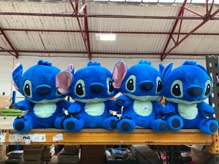 4 X STITCH LARGE PLUSHIES IN BLUE: LOCATION - C8