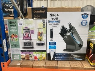 NINJA FOODI POWER NUTRI 2 IN 1 BLENDER TO INCLUDE NINJA FOODI STAY SHARP 6 PIECE KNIFE BLOCK SET: LOCATION - C11