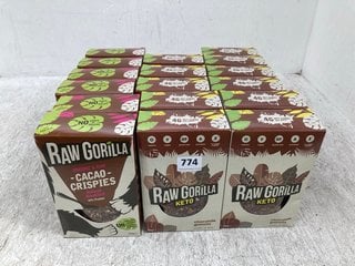 QTY OF RAW GORILLA CEREALS TO INCLUDE KETO CHOCOLATE GRANOLA 250G BB: 07/25: LOCATION - C15