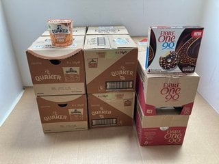 QTY OF ASSORTED CONSUMABLE ITEMS TO INCLUDE 8 X QUAKER CARAMEL FUDGE OAT POTS BB: 09/24: LOCATION - A2