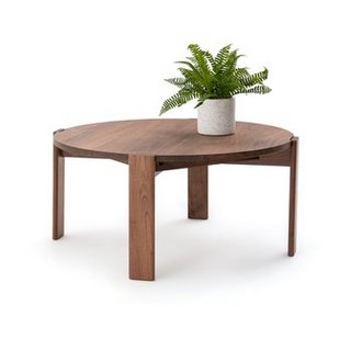 LA REDOUTE INTERIEURS POKHARA SOLID WALNUT COFFEE TABLE. RRP - £350: LOCATION - B1