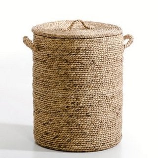 AM.PM LIAN ROUND WATER HYACINTH BASKET, H60CM. SIZE: 45X60. RRP - £140: LOCATION - B1