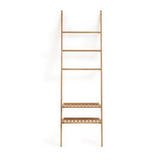 LA REDOUTE INTERIEURS KIARI TEAK FINISH OILED ACACIA LADDER SHELF. RRP - £110: LOCATION - B1