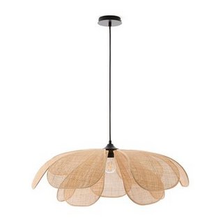 LA REDOUTE INTERIEURS LOLA 80CM DIAMETER RATTAN PETAL CEILING LIGHT. RRP - £499: LOCATION - B2