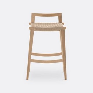 LA REDOUTE INTERIEURS HOKITO SOLID OAK & BRAIDING BAR STOOL. RRP - £199: LOCATION - B2