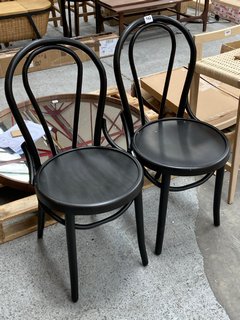 LA REDOUTE SET OF 2 BISTRO STYLE CHAIRS IN BLACK RRP - £375: LOCATION - B2