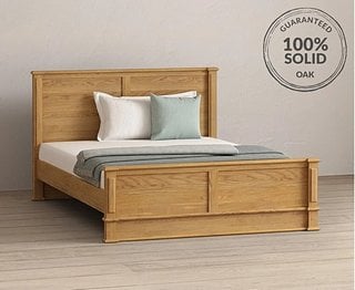 LAWSON/BEWLEY SOLID OAK KING-SIZE BED - RRP £629: LOCATION - D1