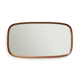 AM.PM ORION 110CM HIGH SOLID WALNUT RECTANGULAR MIRROR. RRP - £350: LOCATION - B3