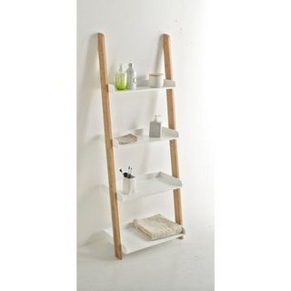 SO'HOME LINDUS BATHROOM STORAGE LADDER WITH 4 SHELVES. RRP - £125: LOCATION - B4