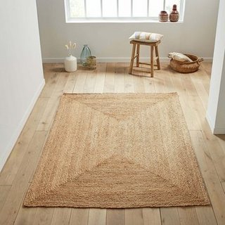 LA REDOUTE INTERIEURS AFTAS RECTANGULAR JUTE RUG. SIZE: 200X250CM. RRP - £220: LOCATION - B4