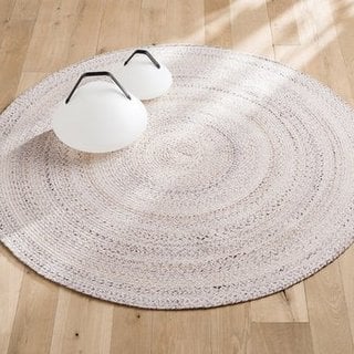 AM.PM CHINI WOVEN RECYCLED POLYESTER INDOOR / OUTDOOR RUG. SIZE: DIAMETER 200CM. RRP - £250: LOCATION - B4