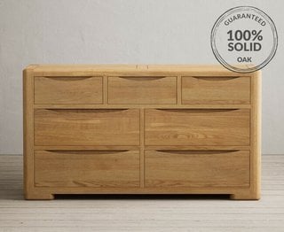 HARPER/DEREHAM OAK WIDE CHEST OF DRAWERS - RRP £699: LOCATION - D1