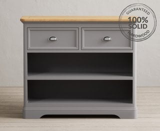 FELTON/YAXLEY/BRIDSTOW LIGHT GREY STORAGE CONSOLE TABLE - RRP £369: LOCATION - D1