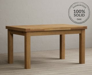 BUXTON/HAMPSHIRE/ROMNEY 4FT 7" X 3FT OAK EXT DINING TABLE - RRP £549: LOCATION - D2