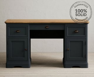 BRIDSTOW/ASHTON BLUE COMPUTER DESK - RRP £649: LOCATION - D2