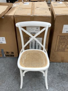 LA REDOUTE SET OF 2 CEDAK WOOD CHAIRS IN WHITE RRP - £325: LOCATION - C5