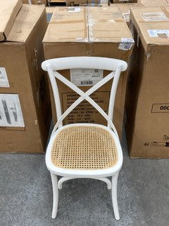 LA REDOUTE SET OF 2 CEDAK WOOD CHAIRS IN WHITE RRP - £325: LOCATION - C5