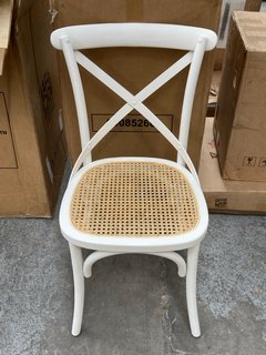 LA REDOUTE SET OF 2 CEDAK WOOD CHAIRS IN WHITE RRP - £325: LOCATION - C5