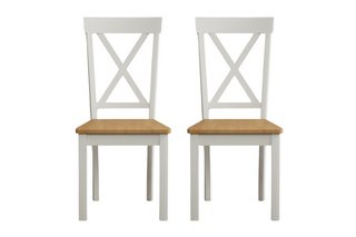 HERTFORD/WHATLEY CHAIR FRAME SIGNAL WHITE - PAIRS - RRP £240: LOCATION - D2