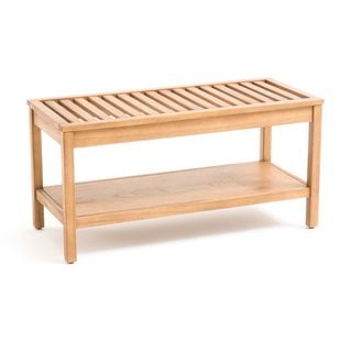 LA REDOUTE INTERIEURS HAUMEA OILED ACACIA BATHROOM BENCH. RRP - £95: LOCATION - C6