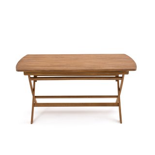 LA REDOUTE INTERIEURS PALERA FOLDING ACACIA GARDEN TABLE. RRP - £299: LOCATION - C6