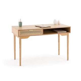 SO'HOME SCOUBI OAK VENEER DESK. RRP - £375: LOCATION - C6