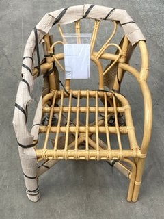 LA REDOUTE ROXANA CHILD'S RATTAN ARMCHAIR IN NATURAL RRP - £115: LOCATION - C6